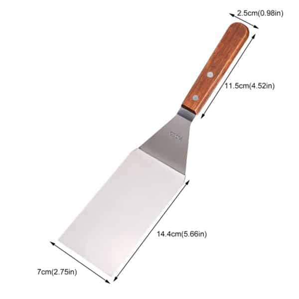 Stainless Steel Spatula with Wooden Handle - Image 4