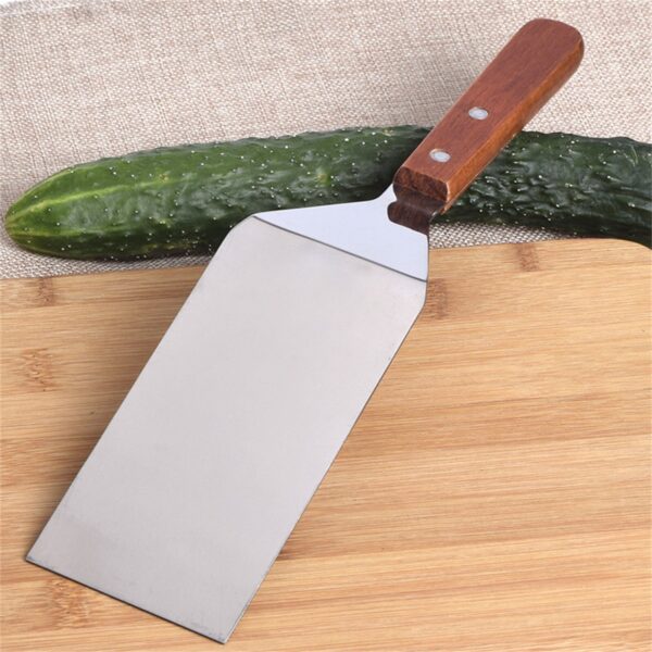 Stainless Steel Spatula with Wooden Handle - Image 3