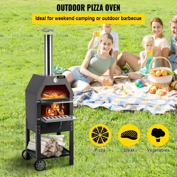 VEVOR  Outdoor 12" Wood Fried Pizza Oven - Image 2