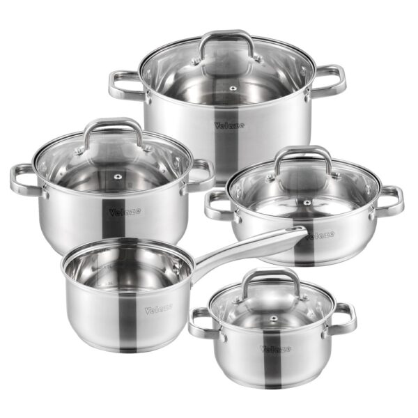 9-Piece Stainless Steel Cookware Set