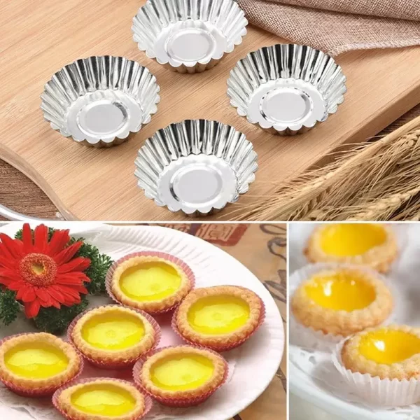 5/10/20pcs Egg Tart Molds Stainless Steel - Image 2