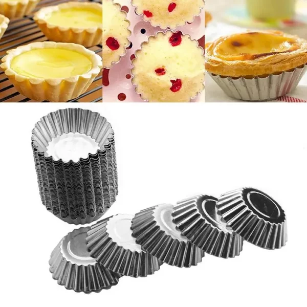 5/10/20pcs Egg Tart Molds Stainless Steel - Image 3