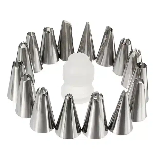 Cream Pastry Piping  Bag + 16 Stainless Steel Nozzle Set +1 Converter DIY Cake Decorating Tools 18PCS/Set - Image 4