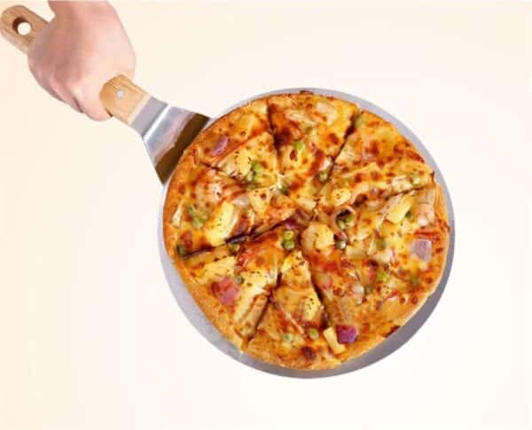 Anti-scalding Pizza Shovels Wooden Handle Round Paddle Spatula Stainless Steel - Image 10