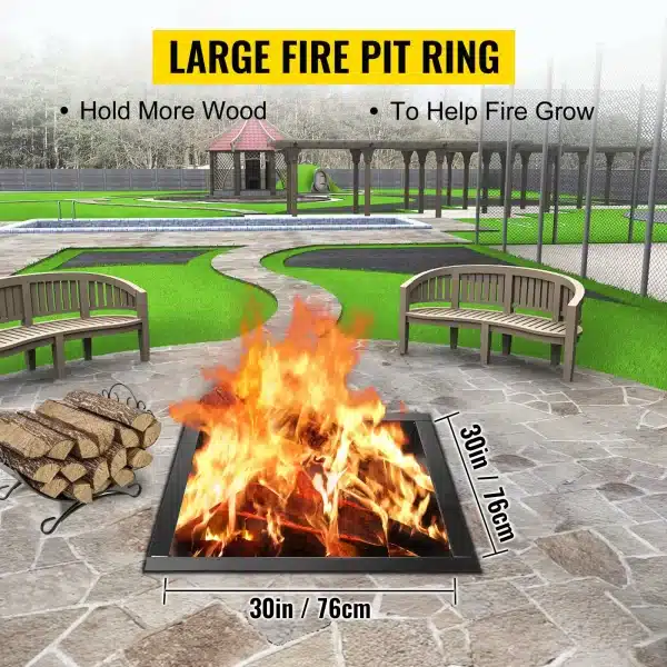 VEVOR 30/36  Inch Heavy-Duty Steel Fire Pit Ring - Image 4