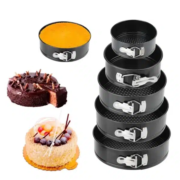 Non Stick Carbon Steel Baking Mold Springform Bakeware Round 18/20/22/24/26/28 CM