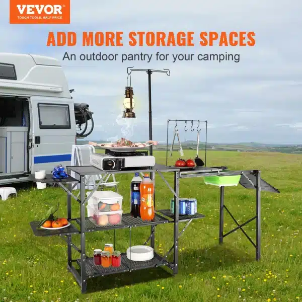 VEVOR Camping Kitchen Table with Sink - Image 2