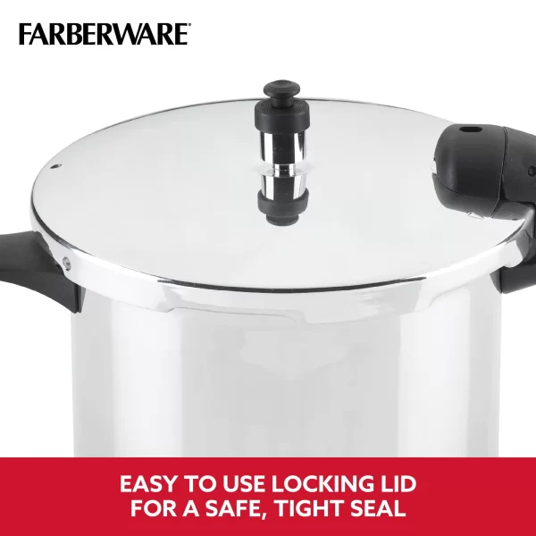 Aluminum Stovetop Pressure Cooker, 6 Quart, Safe, Durable, Easy To Clean, - Image 2