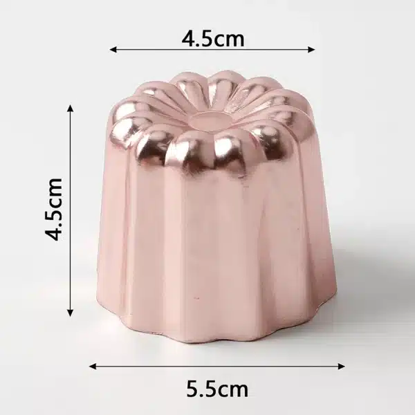 1/2/5PC Mini Canelé Mold Non-stick Aluminum Alloy Chocolate Pudding Jelly Dessert Molds - Image 6