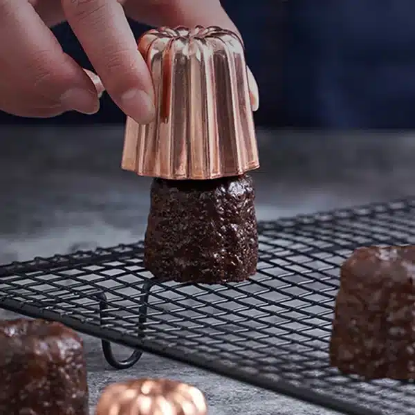 1/2/5PC Mini Canelé Mold Non-stick Aluminum Alloy Chocolate Pudding Jelly Dessert Molds