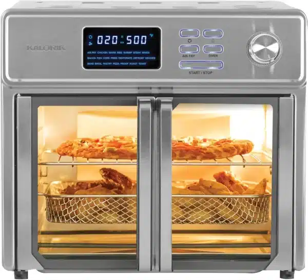 Digital Air Fryer Oven, 26 Quart, 10-in-1 Countertop Toaster Oven & Air Fryer Combo-21 Presets up to 500 degrees,