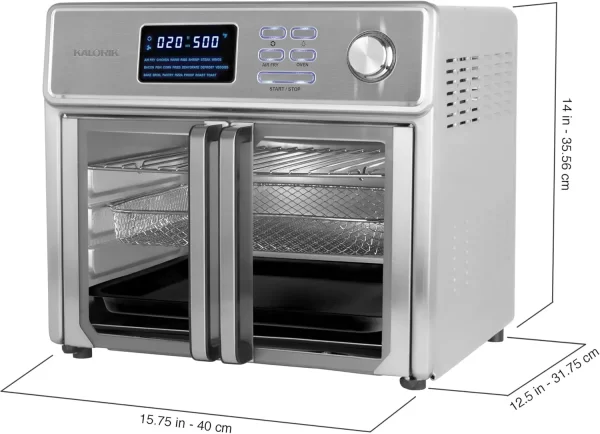 Digital Air Fryer Oven, 26 Quart, 10-in-1 Countertop Toaster Oven & Air Fryer Combo-21 Presets up to 500 degrees, - Image 6