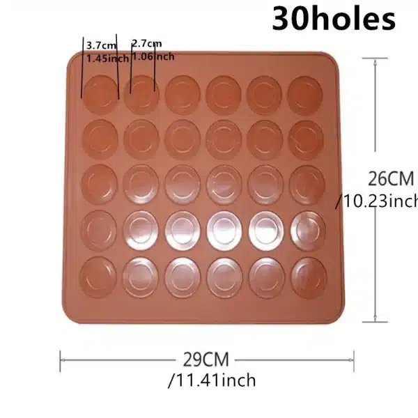 48/30 Holes Non-Stick Silicone Macaron Mold - Image 8