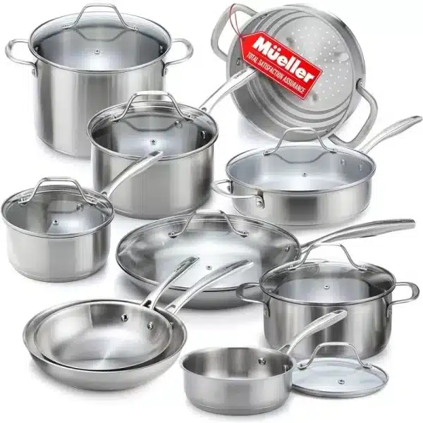 Mueller Pots and Pans 17-Piece or 11-Piece Set