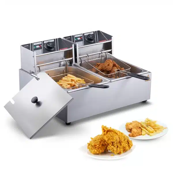 VEVOR  Electric Deep Fryer w/Dual Removable Tanks Commercial Countertop - Image 7