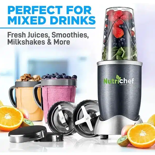 NutriChef Professional Kitchen Countertop Mini Blender - Image 5