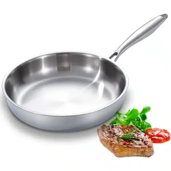 DELARLO Tri-Ply Stainless Steel Frying Pan set - Image 5