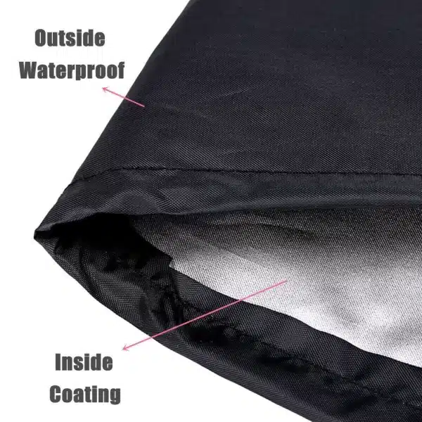 Heavy Duty Grill / Barbecue Cover Round Black - Image 4