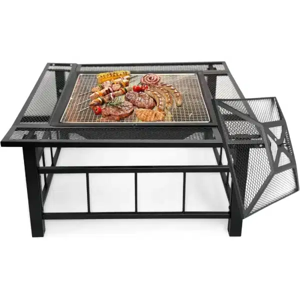 Fire Pit Table with Swivel Grill 32 Inch - Image 6