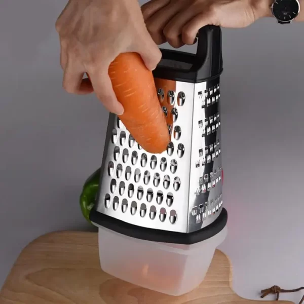 Stainless Steel Box Cheese Grater With Container - Image 2