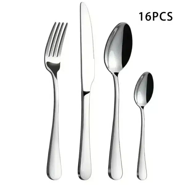 16pcs Stainless Steel Tableware Set - Image 7