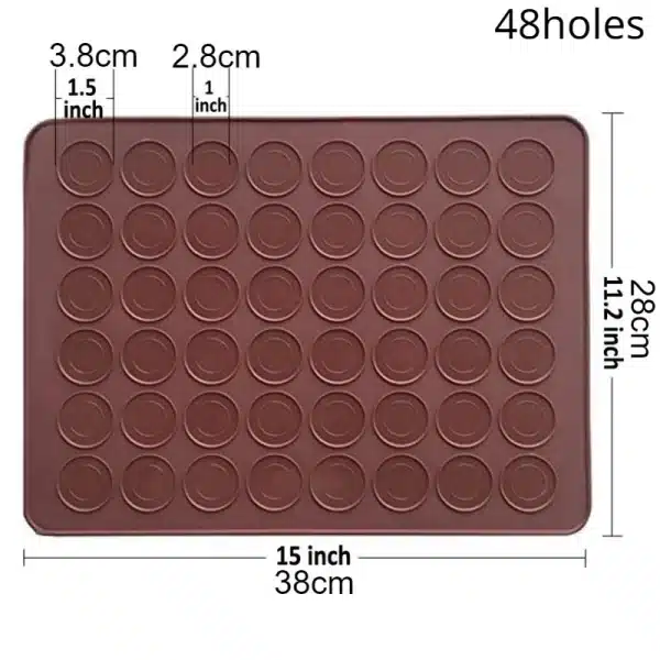 48/30 Holes Non-Stick Silicone Macaron Mold - Image 7