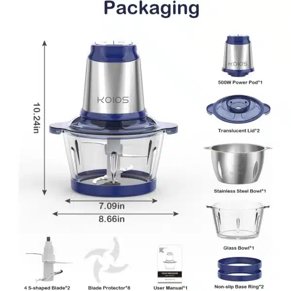 500W Powerful Electric Food Processor - Image 6