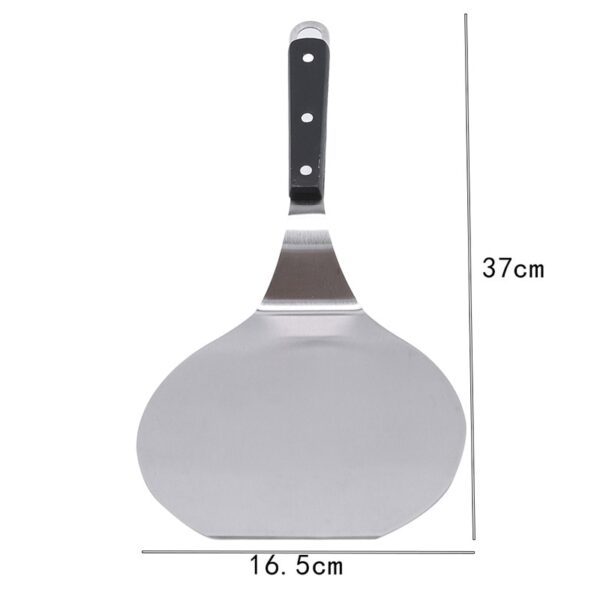 Anti-scalding Pizza Shovels Wooden Handle Round Paddle Spatula Stainless Steel - Image 11