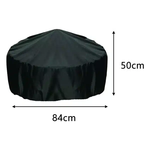 Heavy Duty Grill / Barbecue Cover Round Black - Image 2