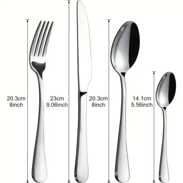 16pcs Stainless Steel Tableware Set - Image 3