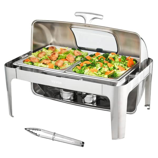 VEVOR 9QT Roll-top Chafing Dish Buffet Set