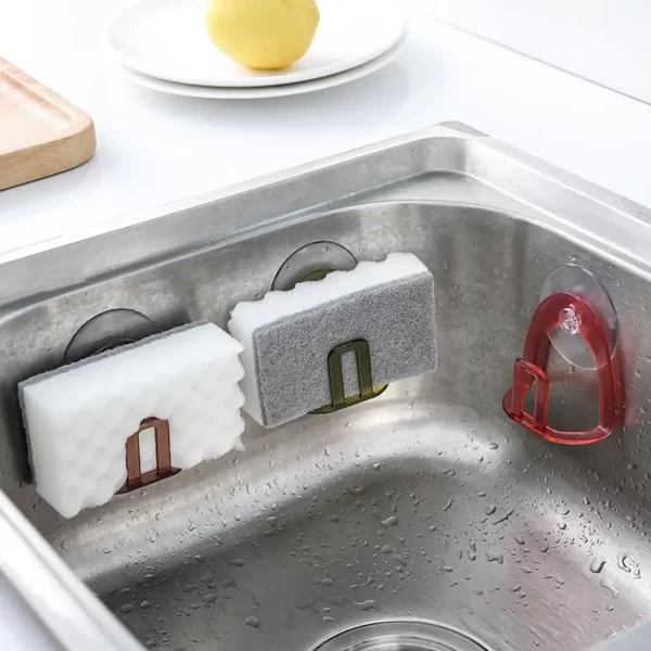 High quality Sink Soap Sponge Drain Rack Bathroom Holder Kitchen Storage Suction Cup Hanging Sink Wash kitchen Accessories - Image 5