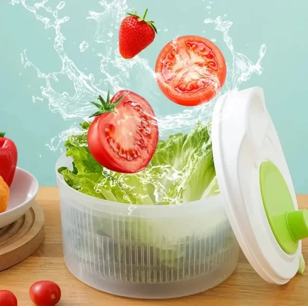 Vegetable Washer Salad Spinner Dryer Quick Drying Multifunctio Manual Drainer for Washing Dry Leafy Greens Kitchen Tools - Image 3