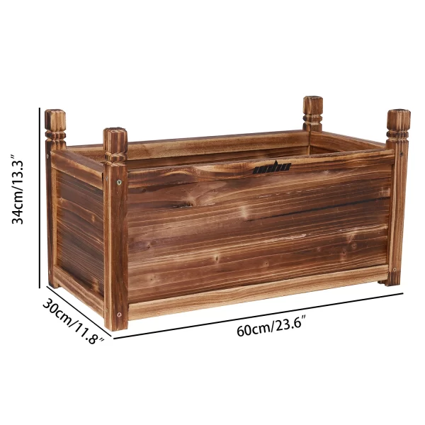 Wooden Raised Flower Bed Indoor Outdoor Vegetable Herb Planter Pot Garden Bed Flower Display - Image 7