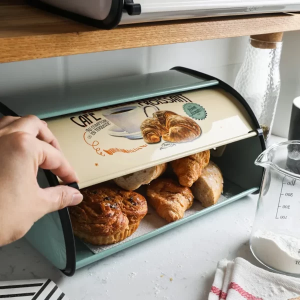 Retro Metal Bread Pastry Cake Box Case Large Capacity Rice Case Food Storage Kitchen Storage Box Cooking Supply Home Furnishing - Image 6