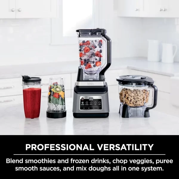 Professional Plus Kitchen System, 1400 WP, 5 Functions for Smoothies, Chopping, Dough & More with Auto IQ - Image 2