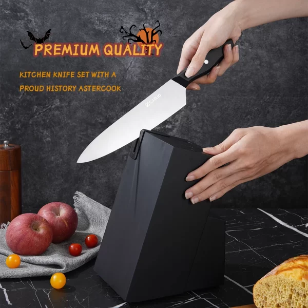 15PCS/Stainless Steel Kitchen Knife Set One-piece Chef's Knive Vegetable Fruit Meat Cutting Bread steak knife All Saints' Day - Image 2