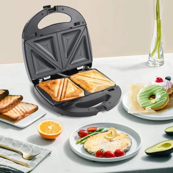 6 in 1 Sandwich Maker, Waffle Maker with Removable Plates, Dual-Sided Heating Non-Stick Plates, Perfect for Cooking Breakfast - Image 6