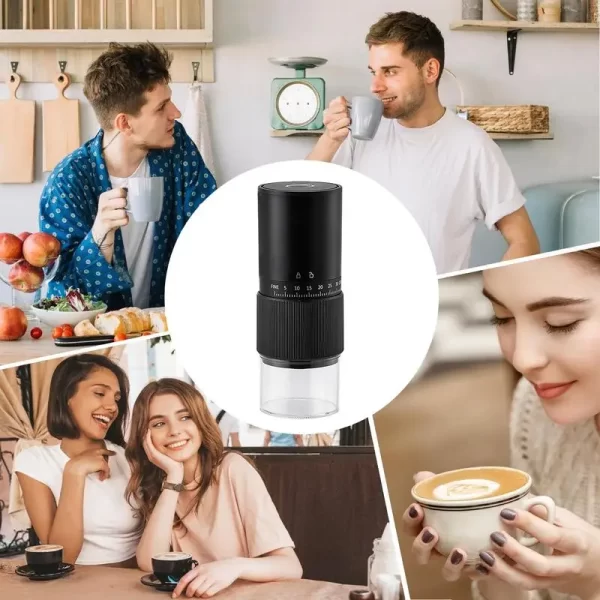 Portable Electric Coffee Grinder 30 Gears Adjustment Rechargeable One-Button Start Coffee Maker Grinder For Kitchen Family - Image 5