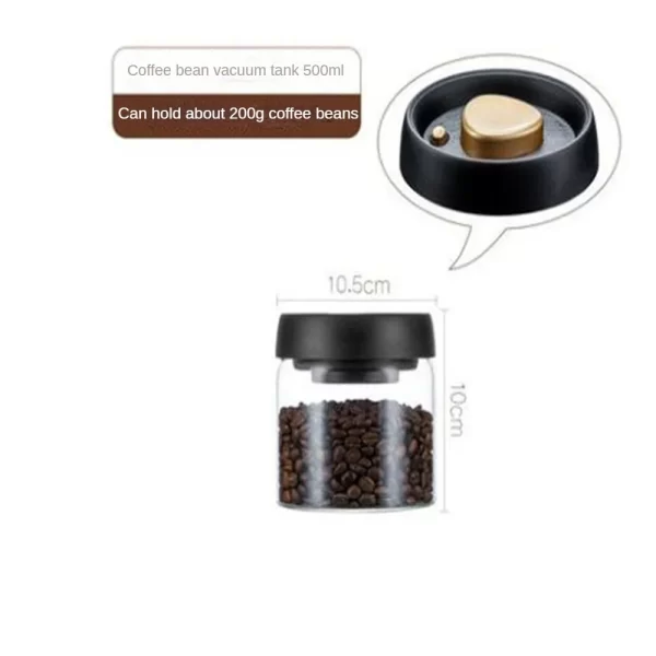 Coffee Beans Vacuum Sealed Tank Transparent Glass Food Storage Jars Household Moisture-proof Air Extraction Airtight Container - Image 7