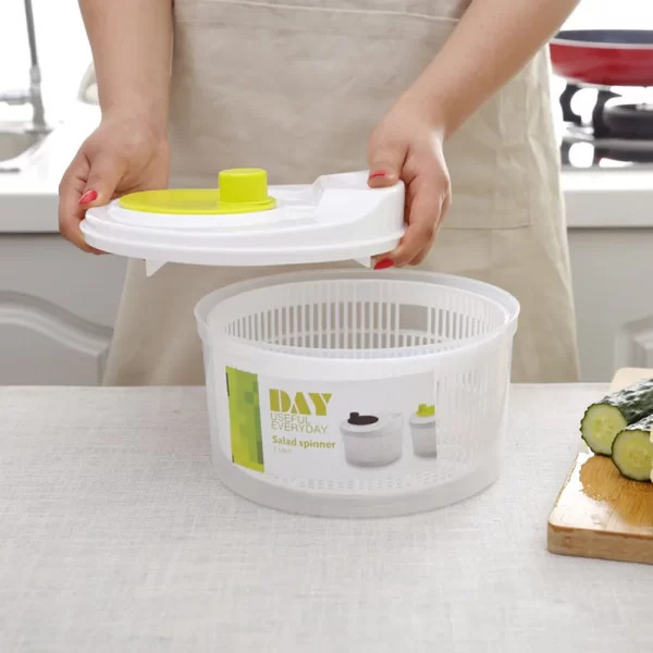 Vegetable Washer Salad Spinner Dryer Quick Drying Multifunctio Manual Drainer for Washing Dry Leafy Greens Kitchen Tools - Image 5