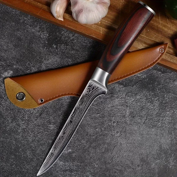 Boning Knife Damascus Blade Kitchen Knife Commercial Sharp Quick Meat Cleaver Knife Stainless Steel Japanese Utility Knife - Image 3