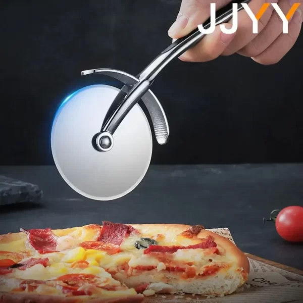 JJYY Pizza Cutter Stainless Steel Pizza Knife Cake Bread Pies Round Knife  Pastry Pasta Dough kitchen Baking Tools - Image 3