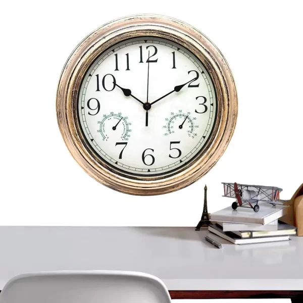 Wall Clock 12 Inch 12 Inch Wall Clock Outdoor Indoor Round Office Home School Clock Battery Operated Decorative Clocks With - Image 7