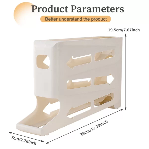 Four-Layer Refrigerator Egg Rack,Space-Saving Egg Storage Box,Durable Large Capacity Egg Organizer for Kitchen Cabinet or Fridge - Image 6