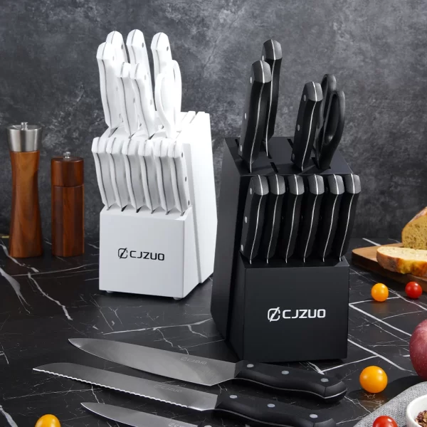 15PCS/Stainless Steel Kitchen Knife Set One-piece Chef's Knive Vegetable Fruit Meat Cutting Bread steak knife All Saints' Day - Image 3