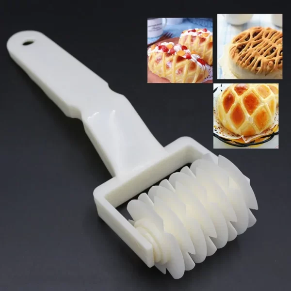 Plastic Pastry Pizza Lattice Roller Cutter Baking Tool Pull Net Wheel Knife for Dough Cookie Pie Kitchen Gadgets Baking Tools - Image 2