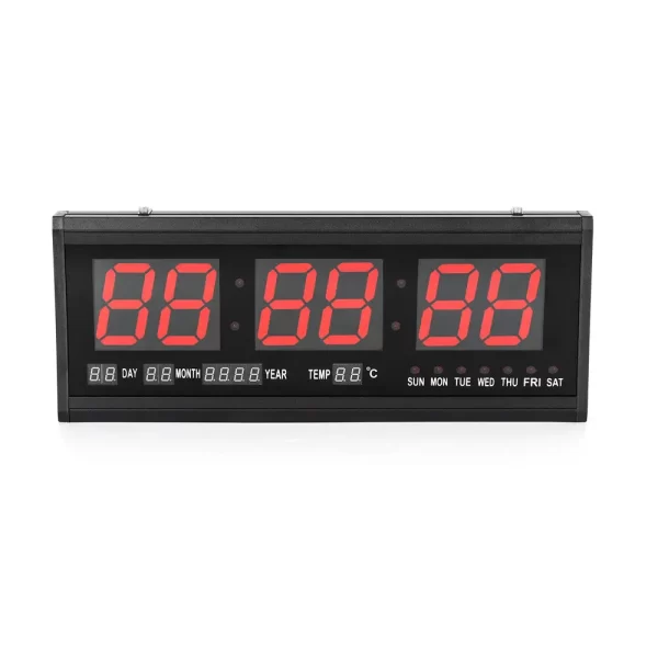 LED Digital Wall Clock Large Screen Calendar Thermometer - Image 7