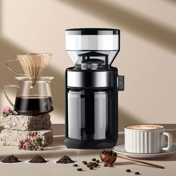 Electric Burr Coffee Grinder Adjustable Burr Mill Automatic Coffee Grinder for Espresso French Press Drip Coffee Bean Grinding - Image 4