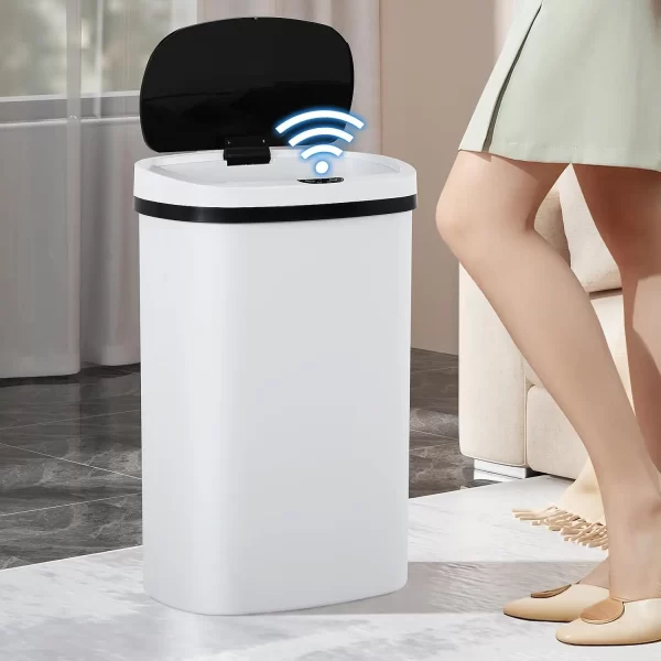 13-Gallon Kitchen Trash Can 50l Garbage Can Automatic Touch Free Garbage Bin Motion Sensor Trash Can with Lid Waste Bin - Image 11